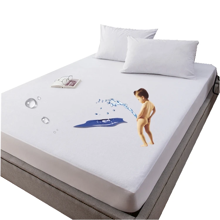 White extra deep soft bedsheet mattress protector waterproof water resistant water proof bed sheet cover