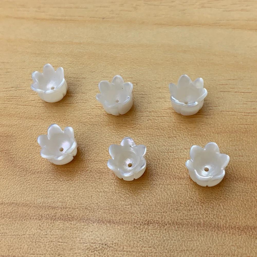 Бусины из ракушек и перламутровых ракушек, белые бусины с отверстием под заказ, аксессуары для изготовления ювелирных изделий своими руками, оптовая продажа