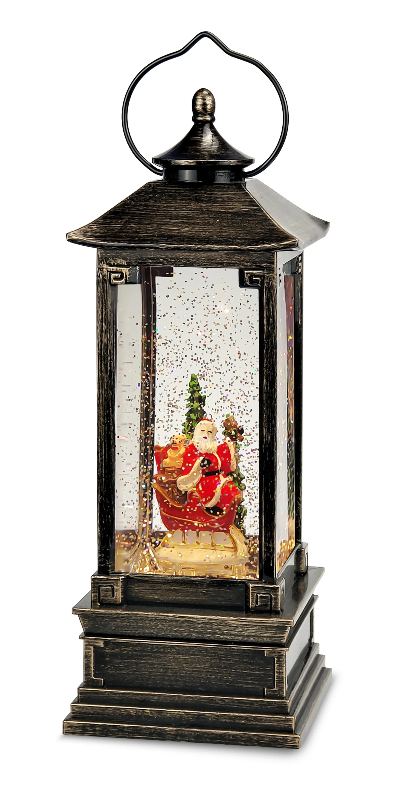 Battery Operated Christmas Decor Sleigh Claus Christmas Lights Decoration  LED Santa