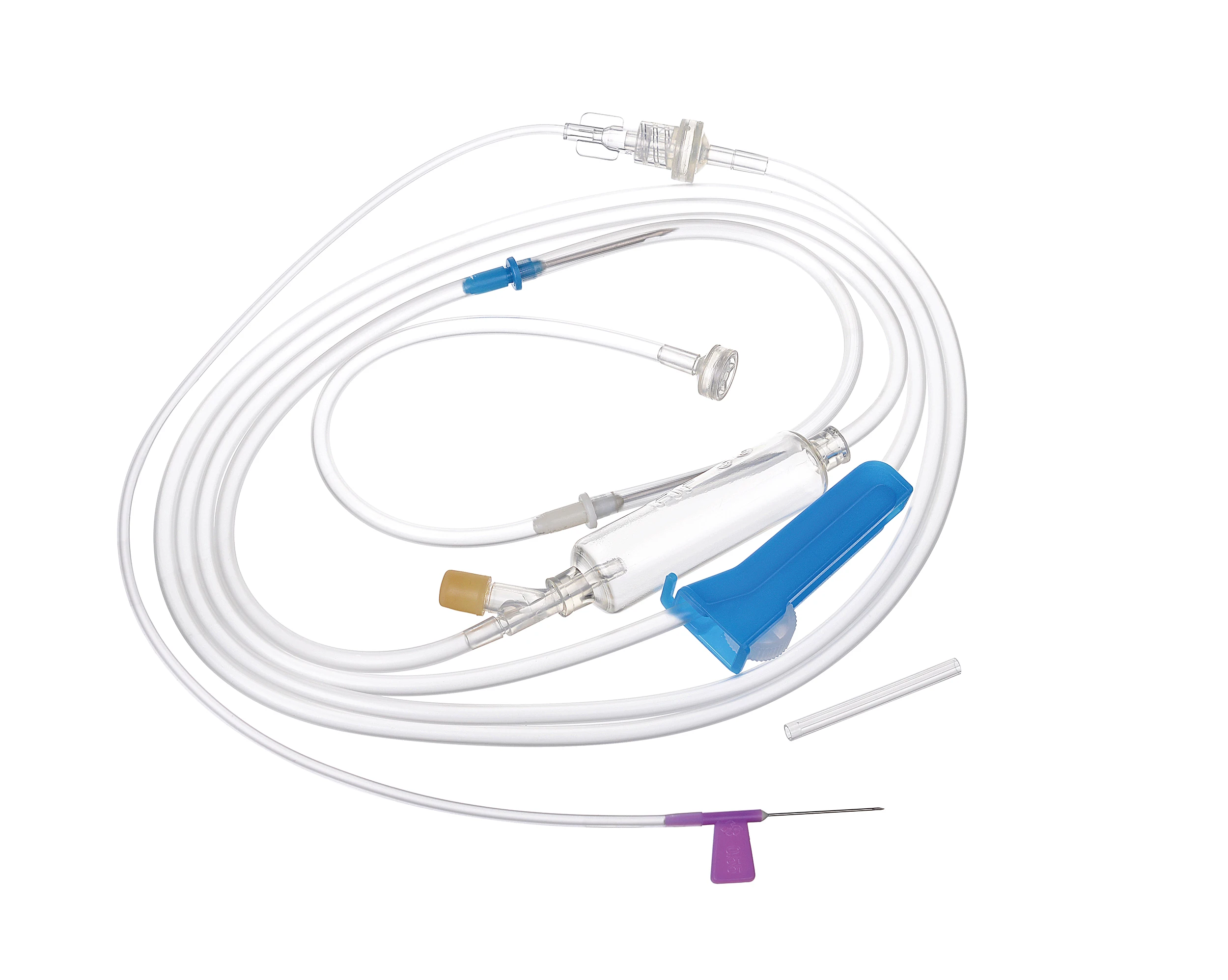 burette -type small animal spiral infusion set safe and flow without filter
