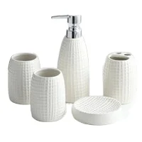 wholesale  Soap Bottles Dispenser hotel Bathroom Accessories Set ceramic