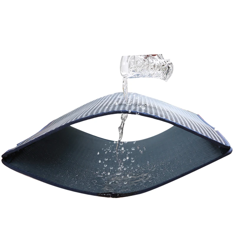 Black Customized Cat Litter Mat EVA Anti Slip double Layer Waterproof  Cat Pet Litter Mat