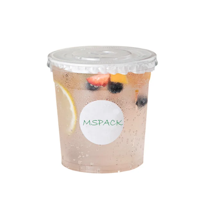 Custom Logo Latest 98mm Diameter Short Shape18oz 500ml Plastic Dessert Cup
