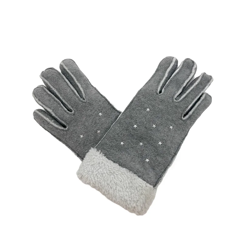 Top Quality Women sew gloves with ironed sheets Thickened warm gloves Soft gloves