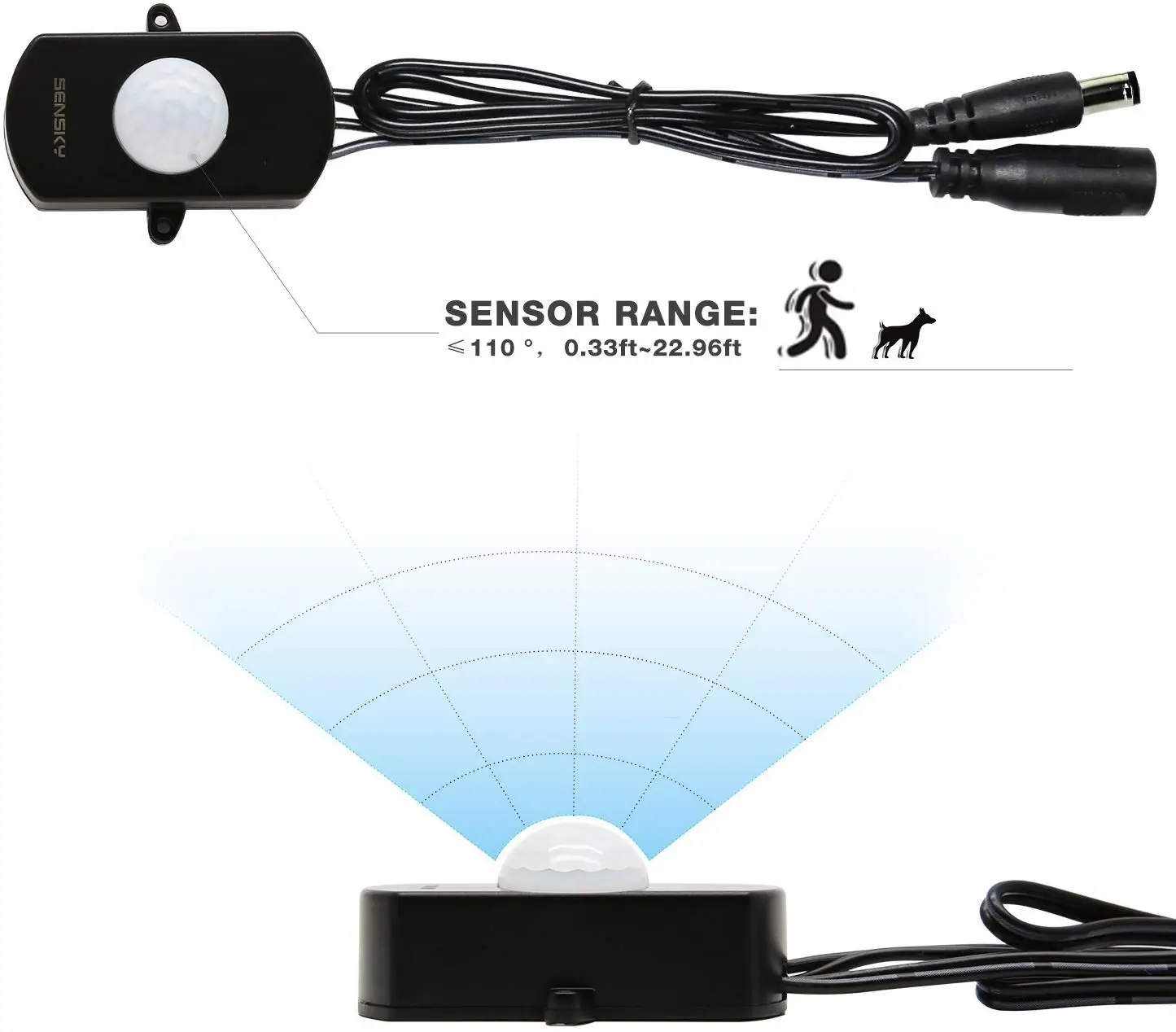 Motion Sensor 12v Motion Detector Automatic Infrared PIR Sensor  12V 180 Degree Rotating Outdoor Timer Light Switch