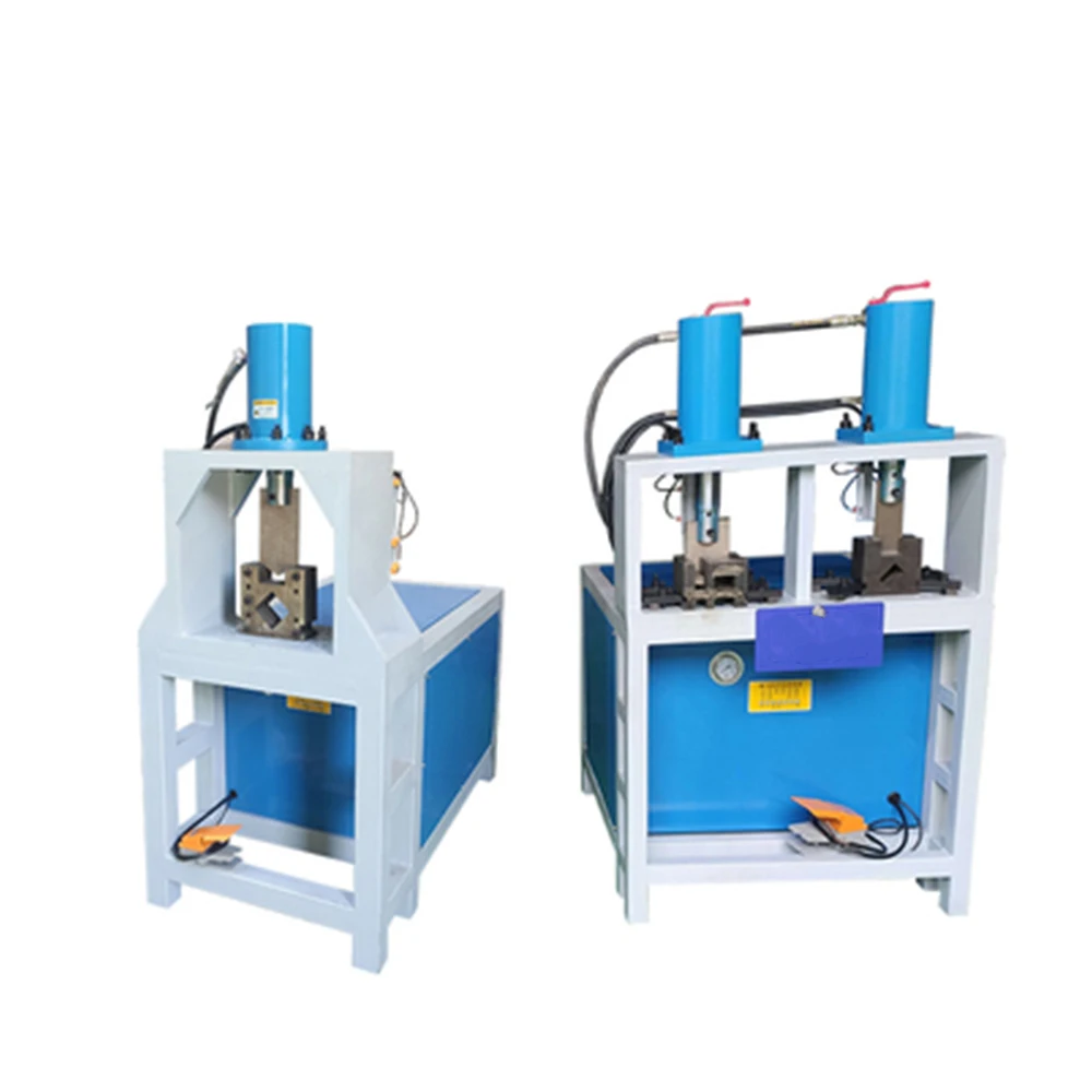 Customized hydraulic square tube punching machine edge trimming manual round tube punching machine