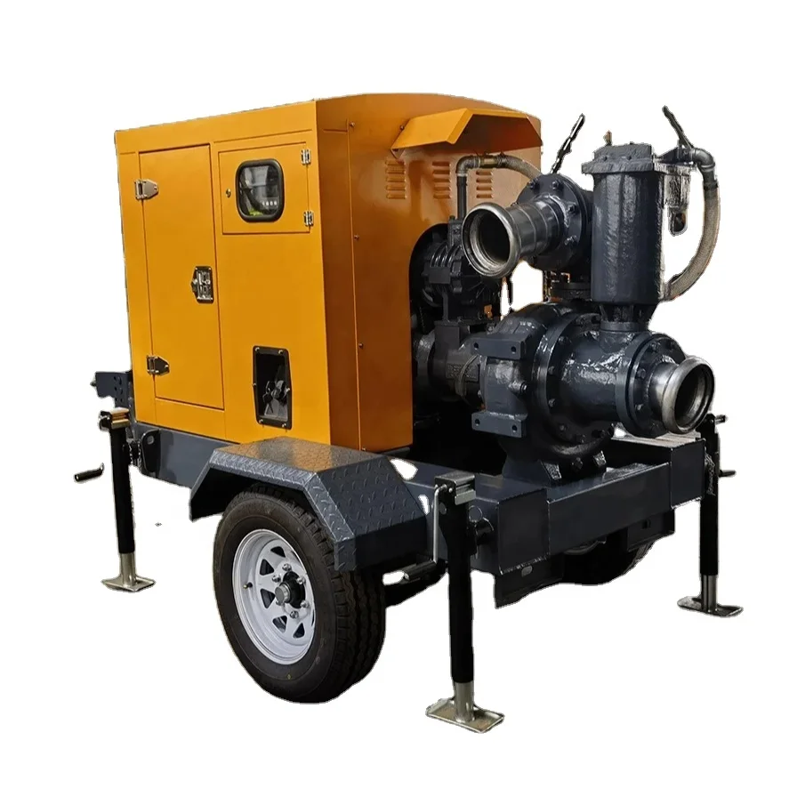 6-inch farmland irrigation and fish farming drainage high head self suction sewage pump