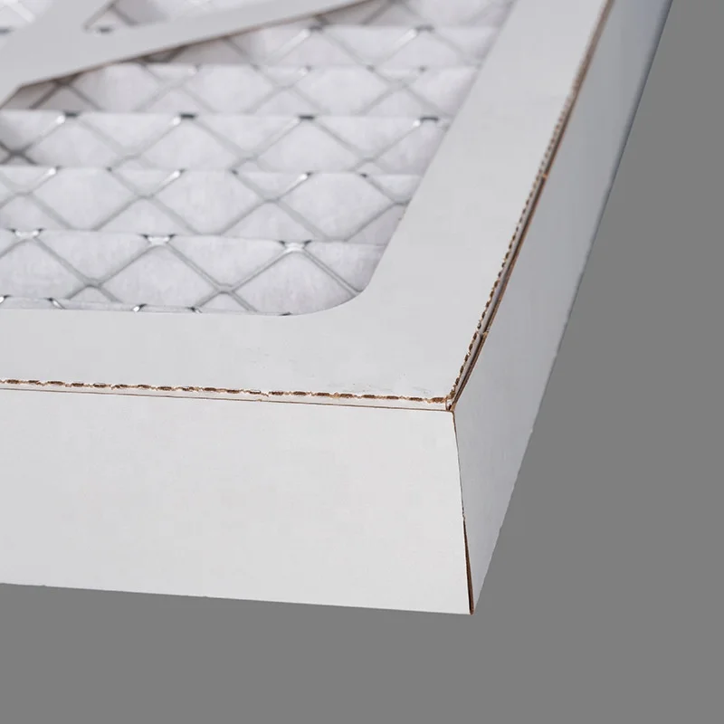 OEM Customized Merv Filter Panel Folded Panel Pleat Air Filter For HVAC System