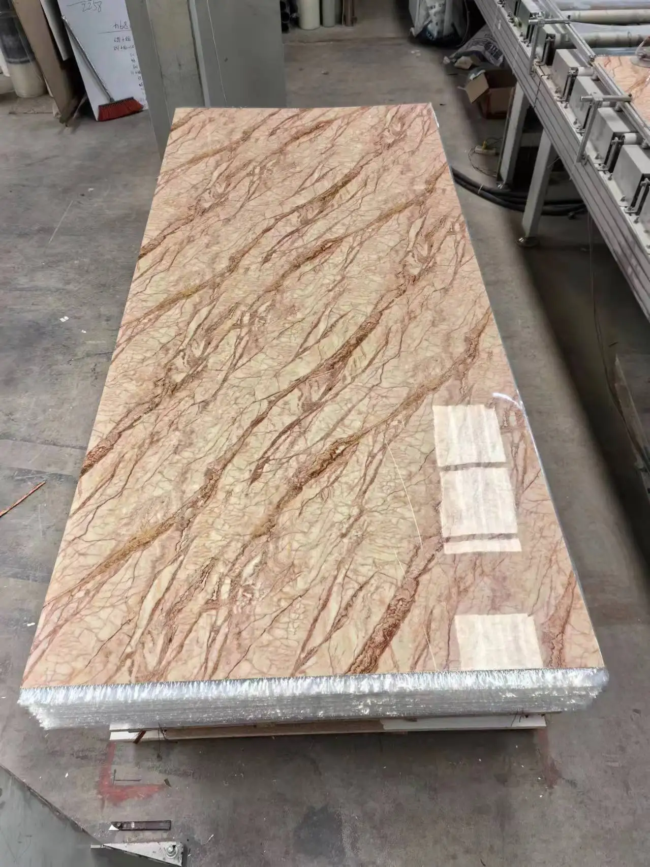 Modern UV Marble PVC Wall Panels Waterproof Sheet PVC Cladding Boards for TV Board 1-Year Warranty for Hotels and Halls