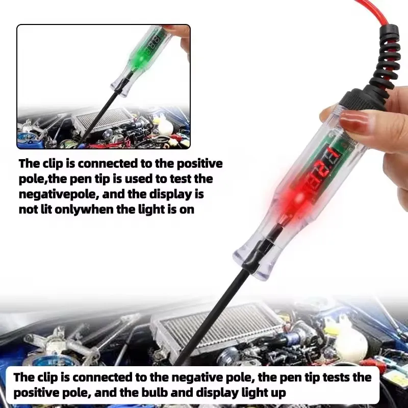 Car Truck Voltage Circuit Tester Auto Tools Car Diagnostic Probe Test Pen Light Bulb Electric Measuring Pen Tools