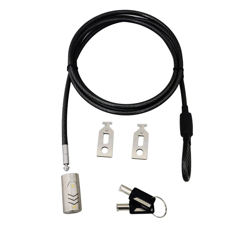 Desktop computer cable key style anti-theft security combo lock for laptop wire lock rope desktop windows dynamic lock