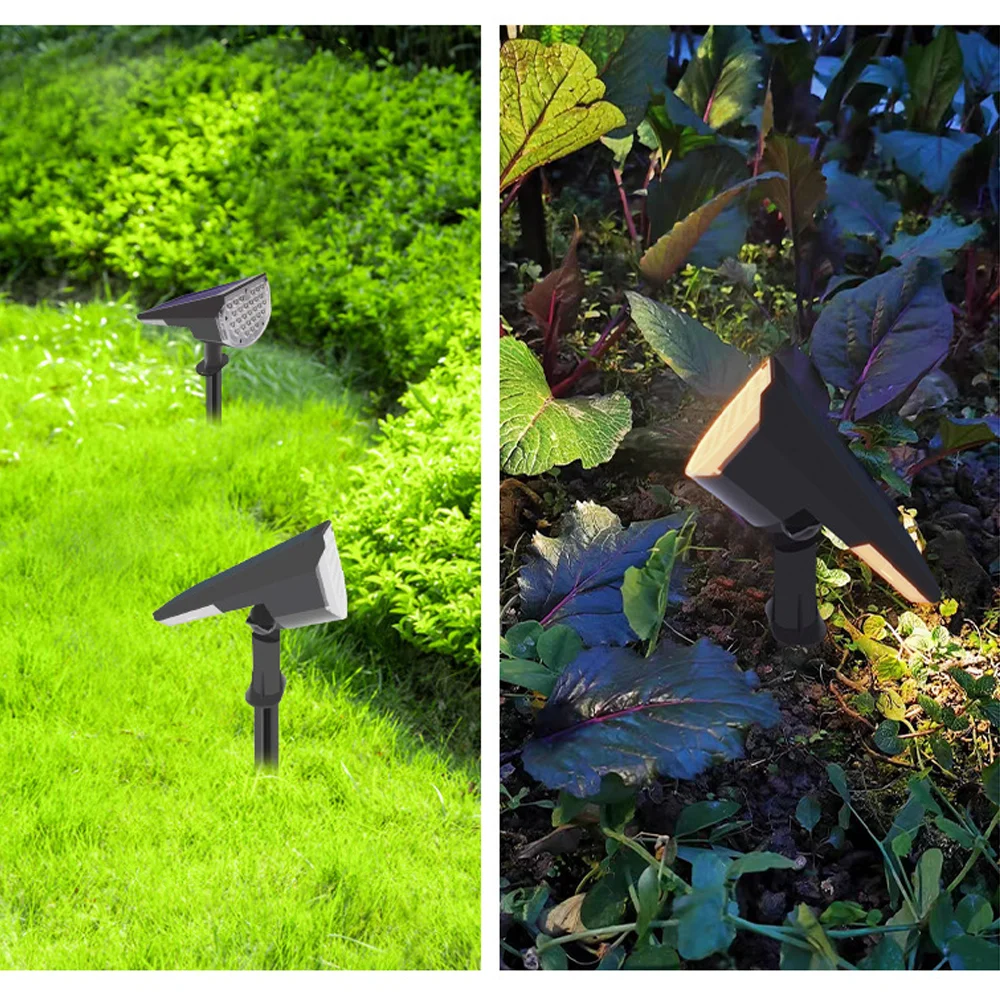 Outdoor Waterproof IP65 Adjustable Landscape Spotlight Wireless Garden Lamp Lawn RGB Lawn Courtyard Spotlight led solar light