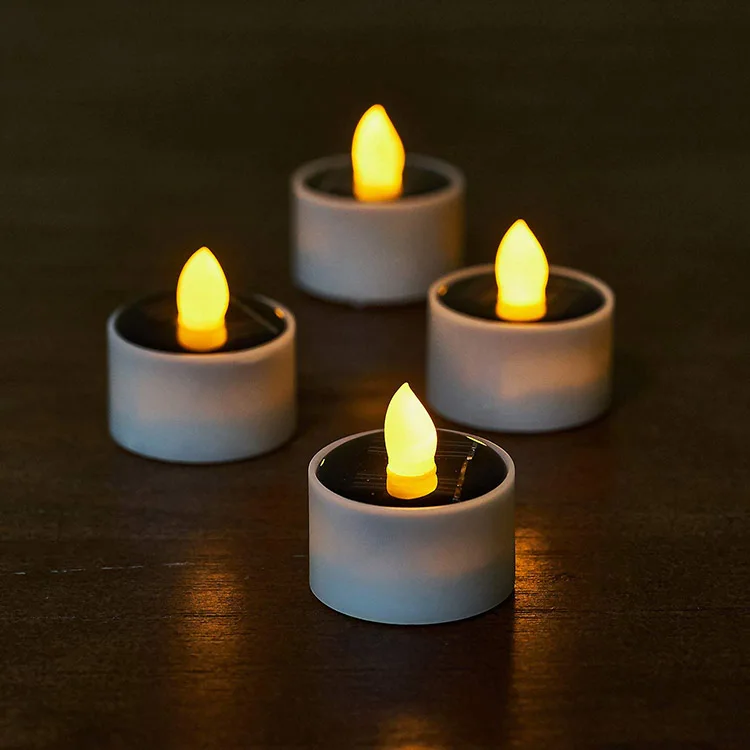 Solar Outdoor Flameless LED Candle Everyday Decorative Solar Tea Light Candles