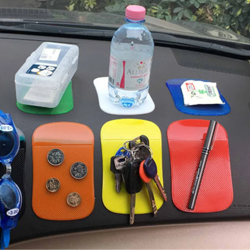 hot sale PU material car accessories custom black grip pads anti-skid cell phone holder sticky gel pads