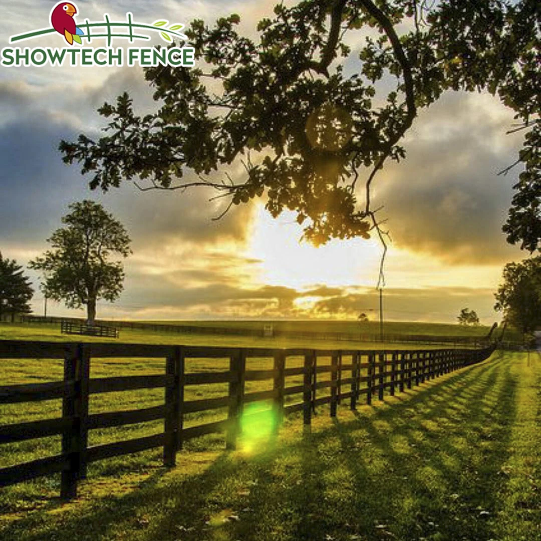 4 rails post and rail , fence top rail ,white pvc horse farm fence