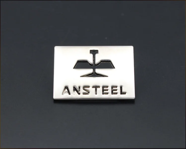 Letter Strip Badge Custom  Metal Logo Badge Die-Casting Zinc Alloy Metal Labels For Company Association