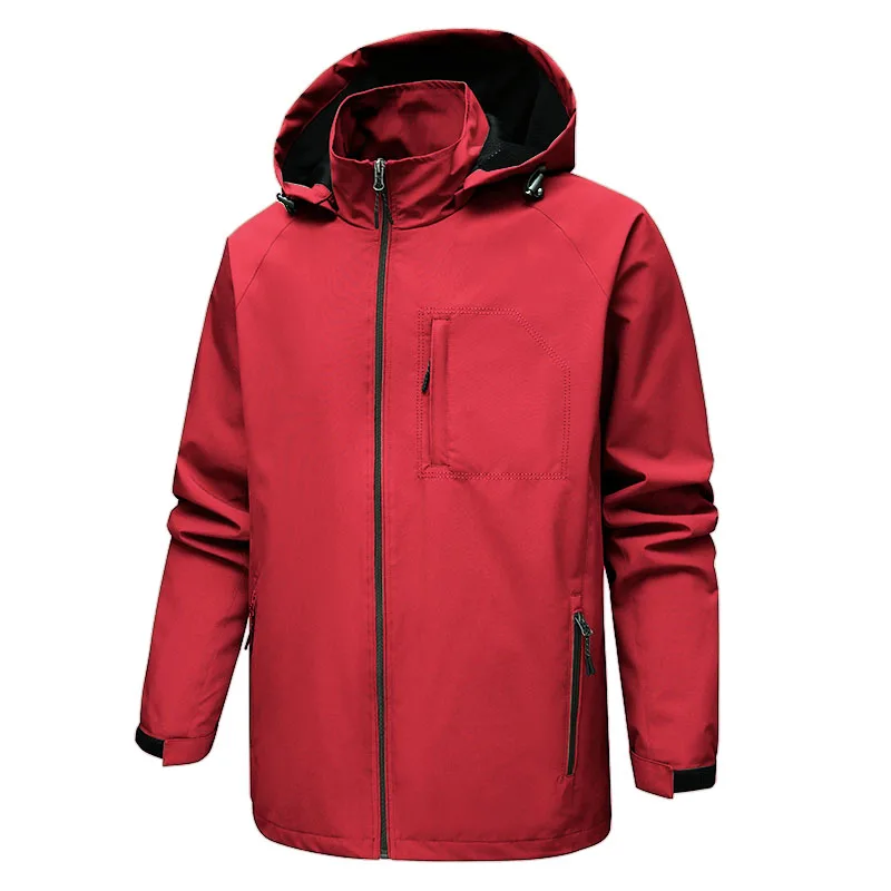 custom logo windbreaker jacket outdoor running  hoody rain crop mens coats spring polyester waterproof jacket
