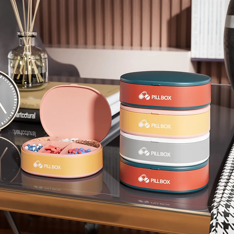 2023 New Hot Waterproof Pill Box Travel Plastic Small Pill Organizer Custom Logo Portable Pill Box