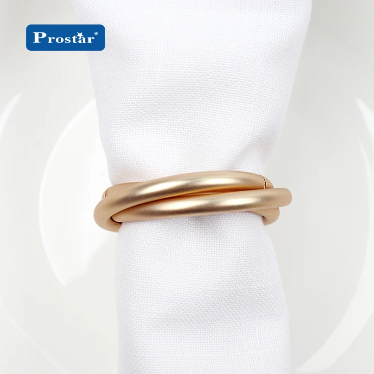 Canton fair new product metal luxurious big size napkin rings wholesale wedding napkin rings