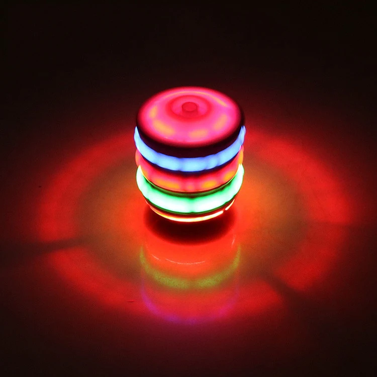  Plastic Kid Color Change LED Flashing Spinning Ball Music Toy