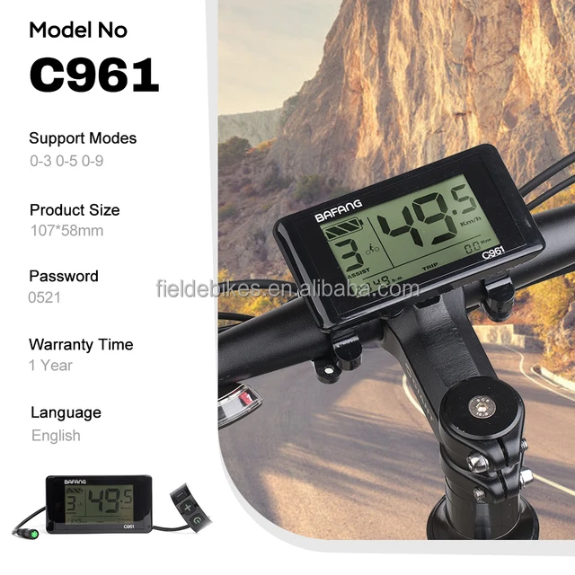 Bafang C961 LCD Display Electric Bicycle Conversion Parts  Bafang Calibration Display For M620 G510  UART Version Motor