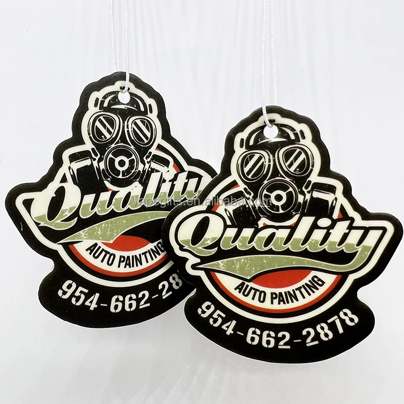 Customized Car Shaped Design Paper Air Freshener Promotional Paper Car Accessories Car Hanging Air Freshener
