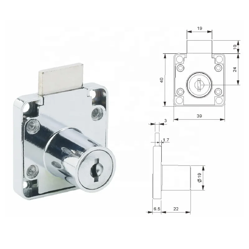 138 22mm 32mm Metal Drawer Locks Zinc Alloy Furniture Desk Drawer Lock