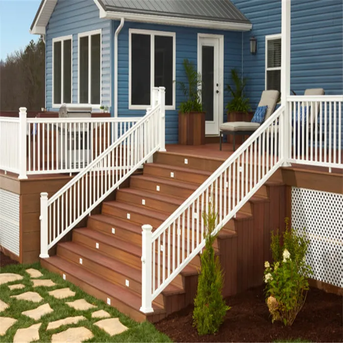 Modern fence railing aluminum powder coated black outdoor customized luxury U channel designs balcony aluminum railing system