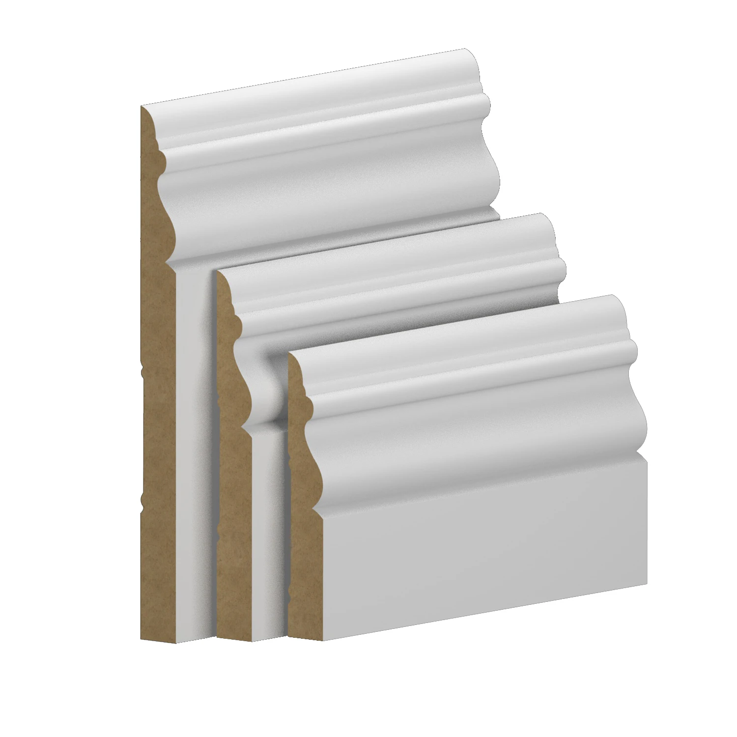 Painted MDF Skirting Line Casing for Interior Decoration Wood Mouldings Base Board Application