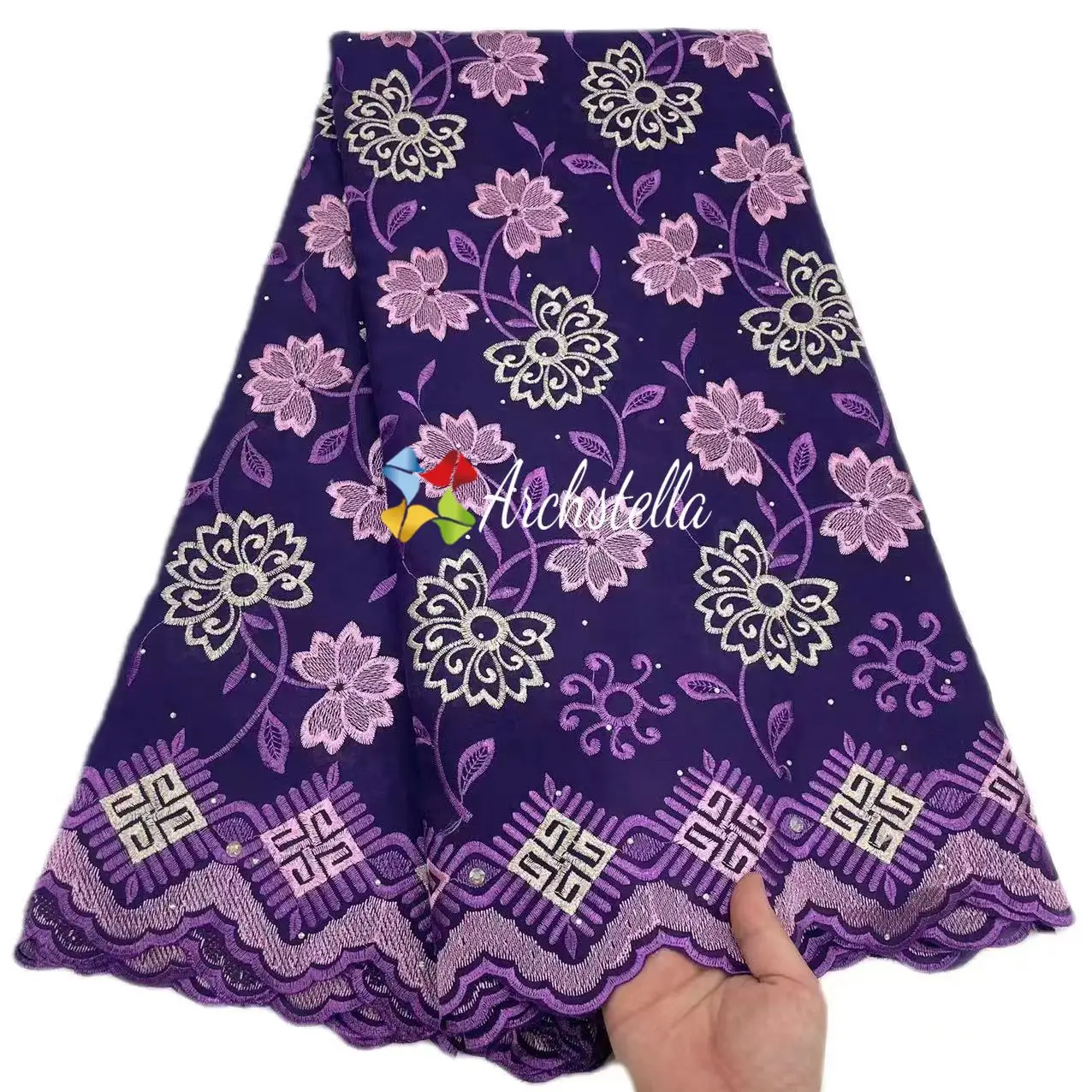 Africa lace Swiss voile lace 100% cotton In stock Pure cotton fabric African fabric