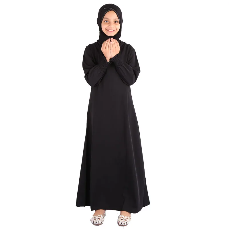 Wholesale Kids Muslim Clothing Dresses Long Sleeves Kids Abayas Girls Prayer Clothing Islam Abaya