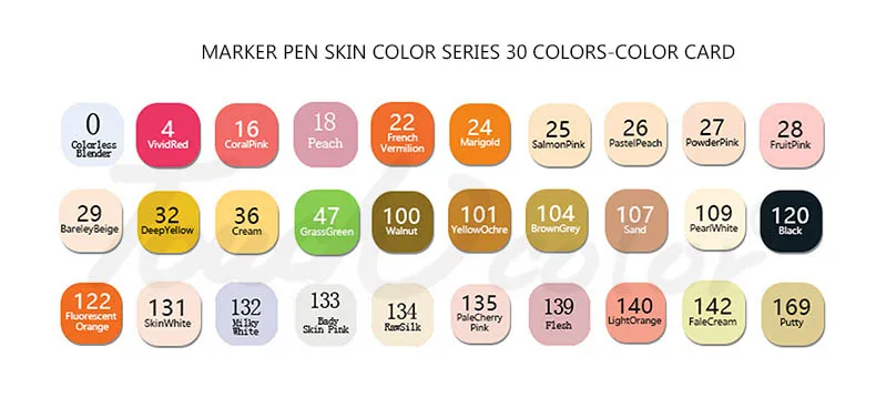 
Dual Tips Design Character Skin Painting Colorful Art Paint Marker Pen 