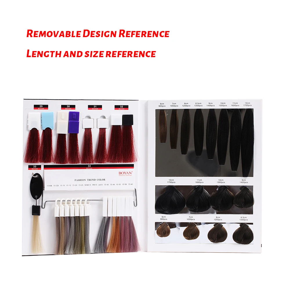 17 colors hair shade card for MORFOSE hair dye book