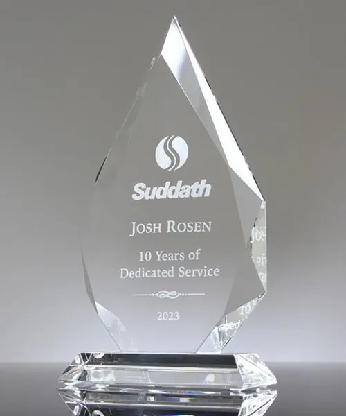 K9 Blank crystal trophy  Beveled Crystal Diamond Award for Corporate  Business Gift