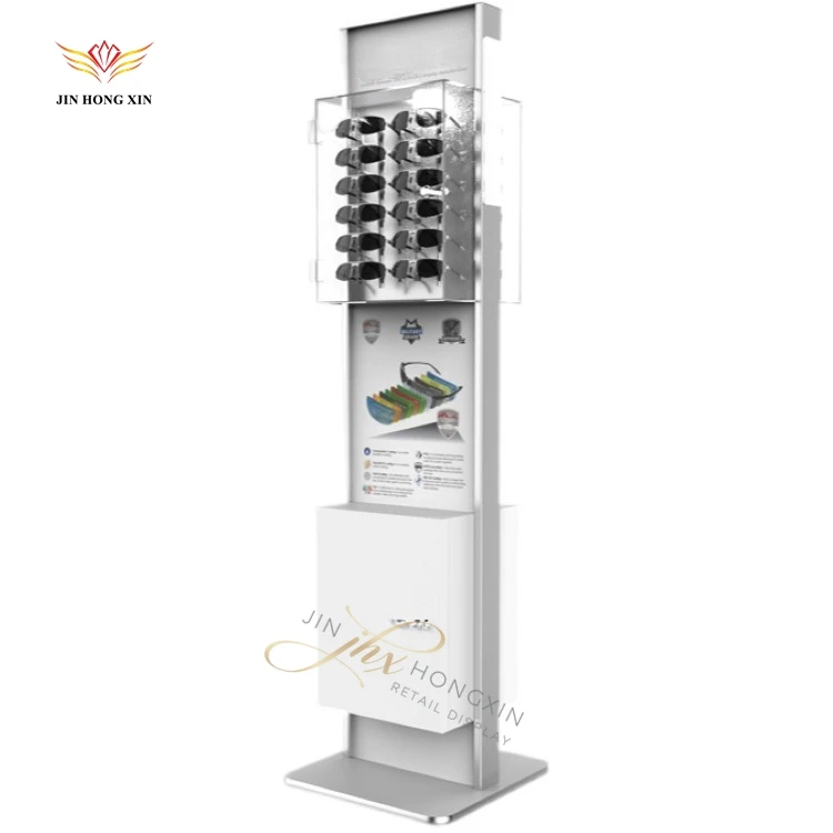 Fashion Eyewear Lockable Cabinet Supplier Wooden Wall Mounted Optical Displays Sunglass Shop Display