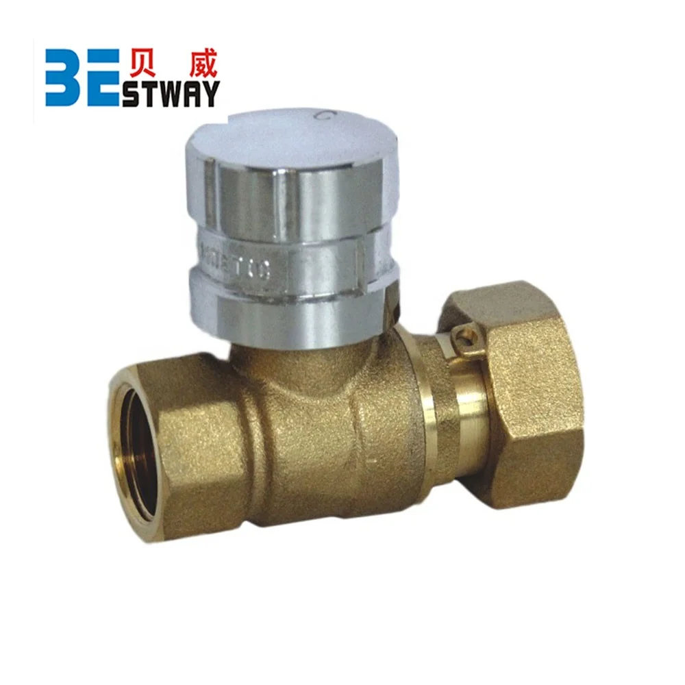 BWVA brass lockable ball valve with magnetic lock