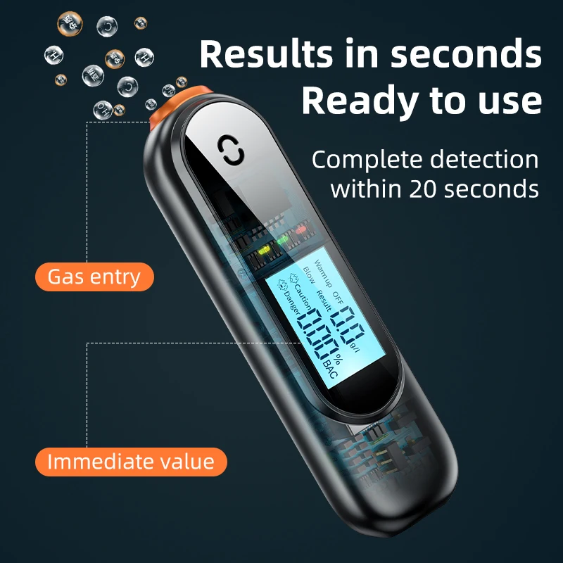AM02 original factory S+ Precision professional air-blowing alcohol tester usb breathalyzer