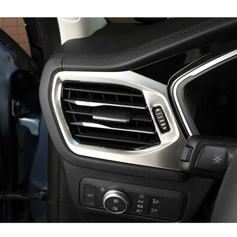 matt silver car interior accessories for ford kuga escape 2020 2021 2022 gear panel steering wheel kit cup holder auto style