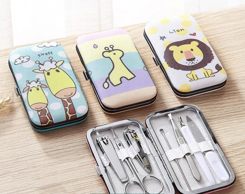 Cartoon stainless steel manicure set domestic manicure pedicure set machine wholesale travel manicure set