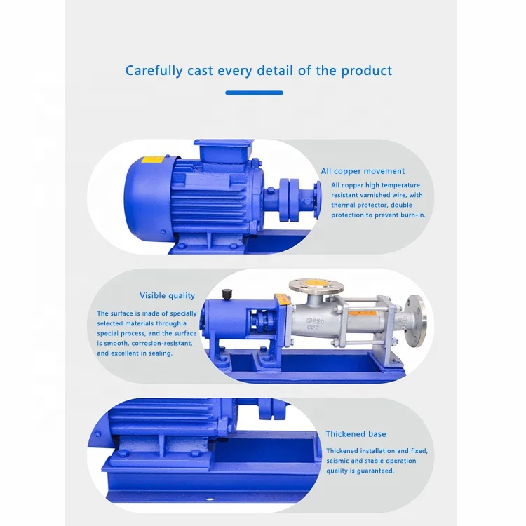 2 inch 3 inch concrete pump progressive cavity 5 hp 6 hp small screw pumps for fuel
