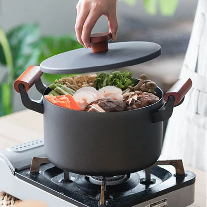 High-end gift pot set cast iron pot Pan Wok Pan set four-piece gas induction cooker universal  Gift pot set