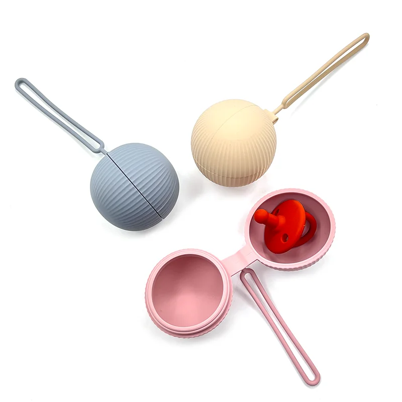 Portable Creative Food Grade Pacifier Case Silicone Baby Pacifier Holder