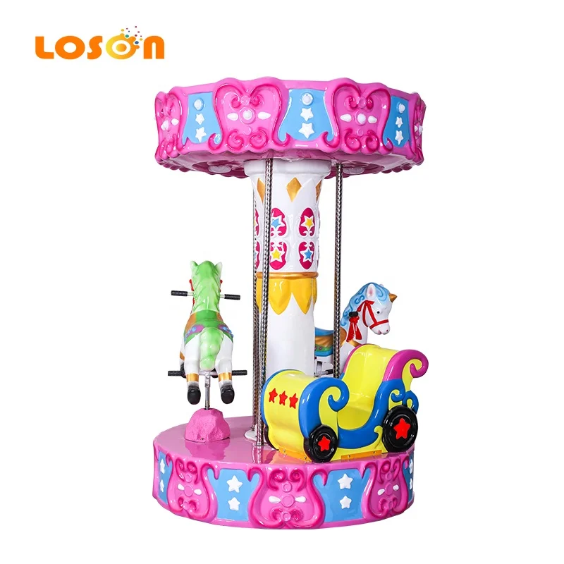 Luxury Kids rotating  Christmas mini amusement park fairground merry go round ride horse carousels for sale