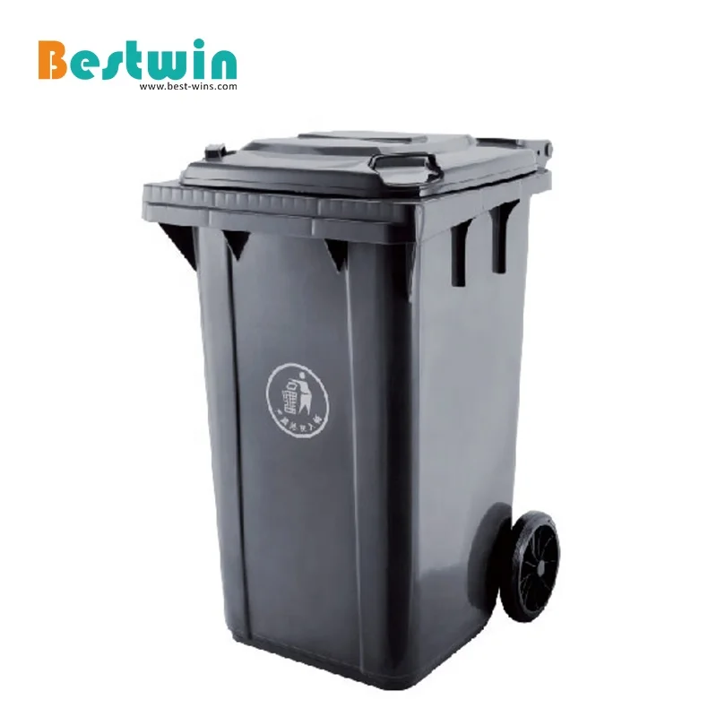 Outdoor plastic recycling sanitary garbage bin movable waste bin