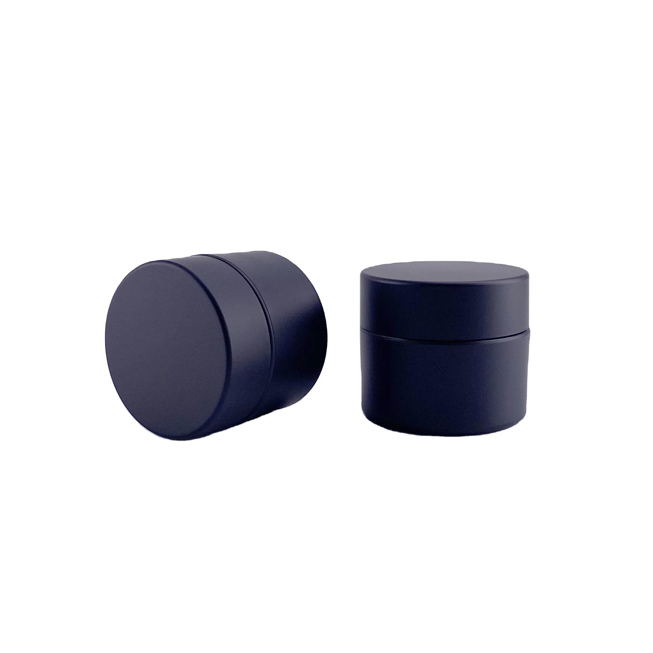 3ml-250ml san materials round black ps jar heavy wall 60ml ps jar black color ps/petg/pet plastic ps jar with black lid