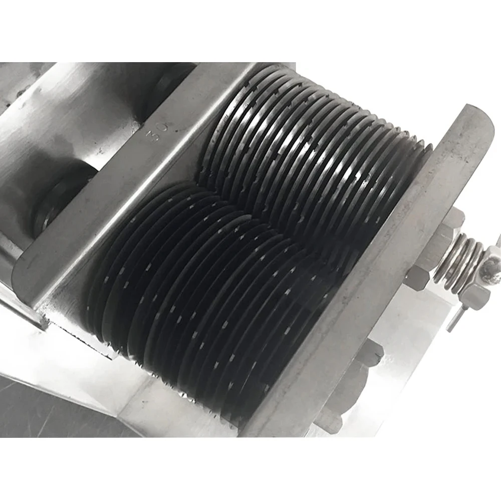 XEOLEO Commercial Meat Slicer 250KG/H Electric Meat Cutter 2.5/3/4/5/6/7/8mm Adjustable Stainless Steel Automatic Slice Machine