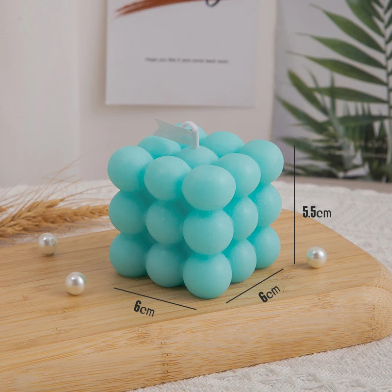2022 Ins home decor Round Magic 3D Cube Aromatherapy Candle Soy Wax Essential Oil Scented Fragrance Candles