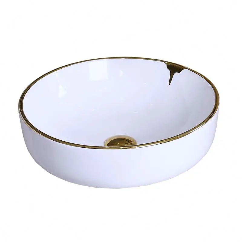 gold color ceramic small vanity bathroom sink bathroom luxury golden design parryware wash basin price