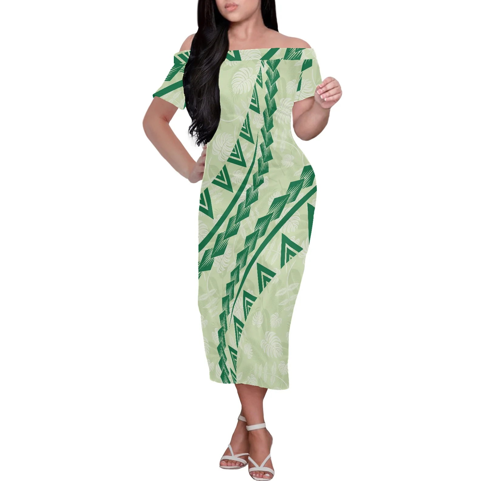 2022 polynesian dress women fashion off the shoulder maxi long dress online shoe wholesale in bluk private label women dresses