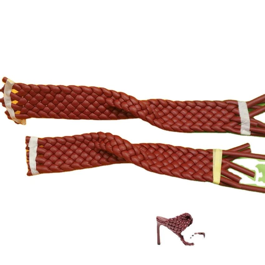 Wholesale Semi Finish hand made Knit woven Shoes Upper Material for Women Sandals Walking Shoes